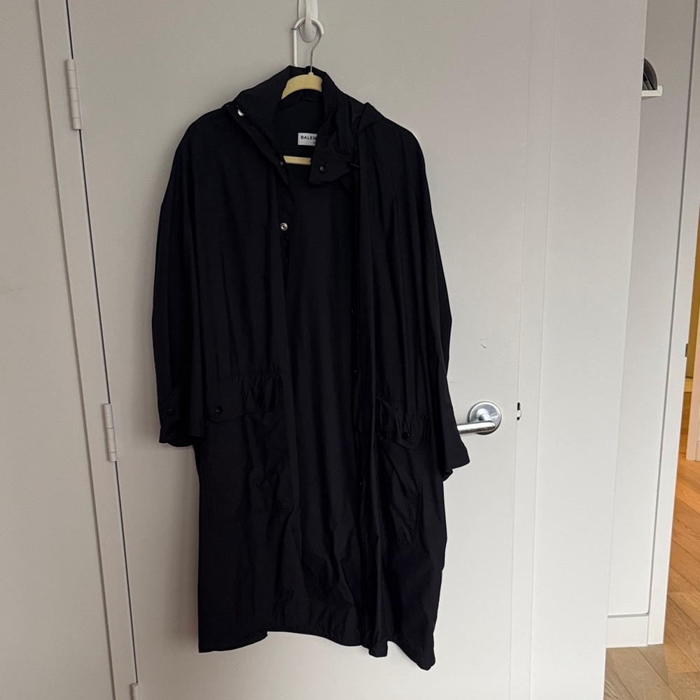 Balenciaga Black Hooded Coat - Picture 2 of 3